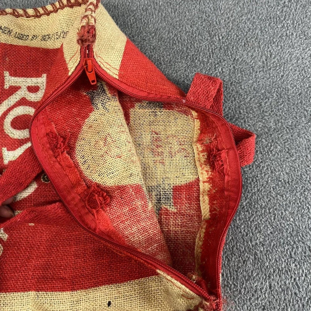Royal Basmati Burlap‎ Rice Bag with Zipper Red Handles 18
